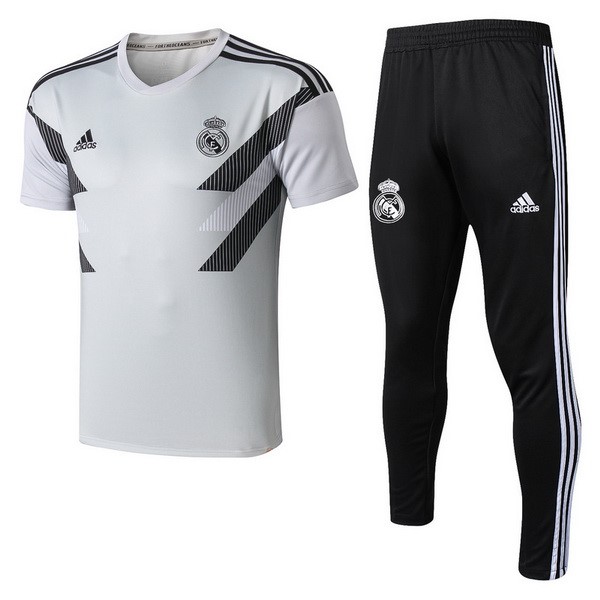 Entrainement Real Madrid Ensemble Complet 2018-19 Blanc Gris